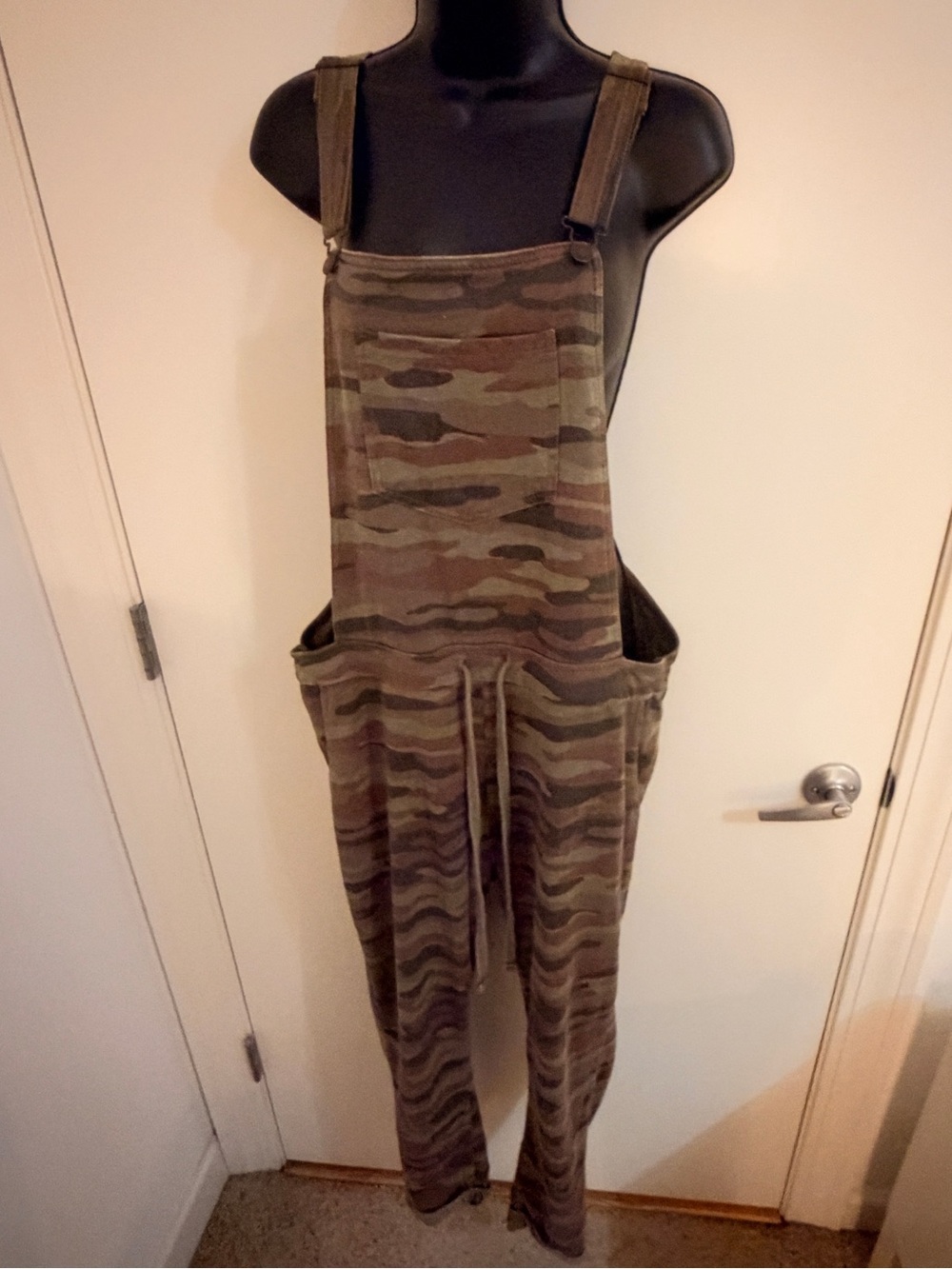 Wallflower Camo Utility Jumpsuit Overalls in Olive Camo